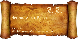 Nenadovits Rita névjegykártya